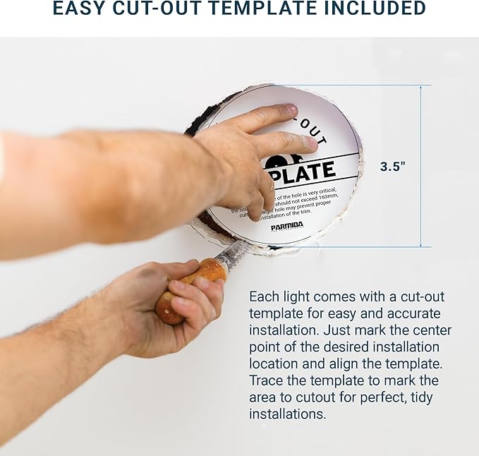 PARMIDA (6 Pack) 4 Inch LED Gimbal 5CCT Recessed Lighting, Directional Adjustable Canless Ceiling Light with J-Box, 2700K-5000K 5 Color Selectable, 9W, Eyeball Ultra-Thin Slim Panel, Dimmable, ETL