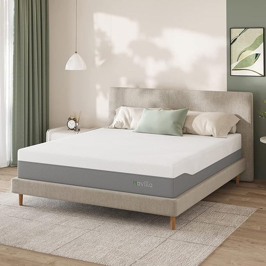 Novilla Twin Mattress, 10 Inch Gel Memory Foam Mattress for Enhanced Support & Motion Isolation, Medium Firm Bed Mattresses in a Box-Vibrant