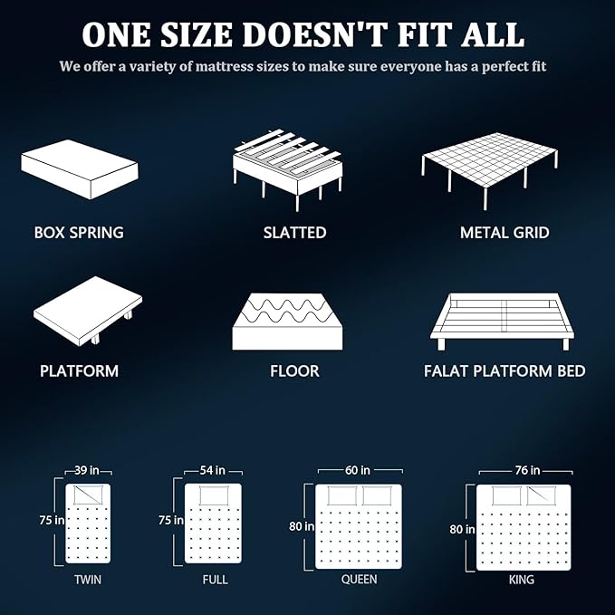 10 Inch Twin Size Mattress in a Box, Medium Firm Hybrid with Lumbar Foam and Zoned Pocket Springs for Pressure Relief and Edge Support