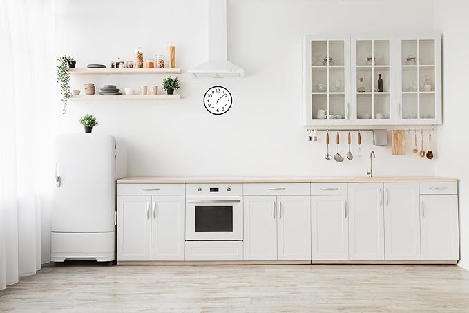 Ultimate Wall Clock | 10 Inch | Round | Quartz | Black | Kitchen | Office | Bedroom | Study | Classic | Indoor | Outdoor | Unbranded | Battery Operated | Modern Décor | Non-Atomic