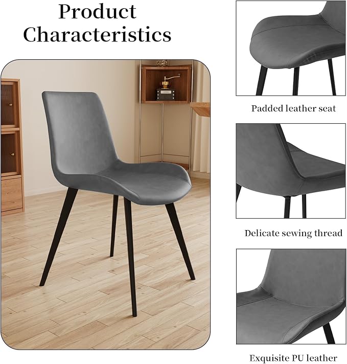 63"- 78.7" Extendable Dining Table Set for 8, Modern Kitchen Table with Dining Chairs for 6-8 Person, Thickened Expandable MDF Wooden Table with Metal Legs for Dining Room, Kitchen