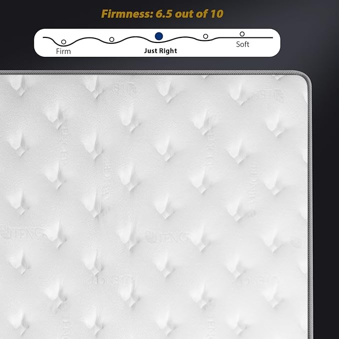 inight Full Mattress 14 Inch, Individual Wrapped Pocket Springs Zoned Hybrid Mattress with Gel Memory Foam, Ergonomic Pressure Relief, Enhanced Edge Support, Breathable Comfort Night, 365-Night Trial