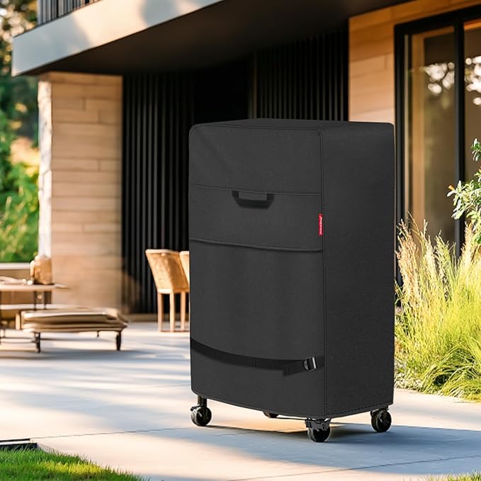 Porch Shield 40 Inch Electric Smoker Cover for Masterbuilt Smoker, Waterproof Heavy Duty Outdoor Smoker Grill Covers 24W x 18D x 40H inch, Black