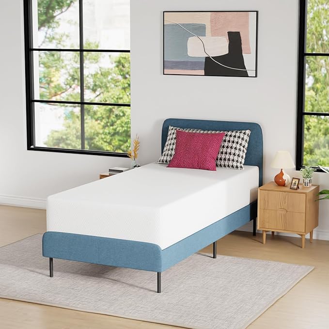 FDW 12 inch Gel Memory Foam Mattress Medium Firm Mattresses for Cool Sleep Relieving Pressure Relief CertiPUR-US Certified Mattress in a Box,Twin XL