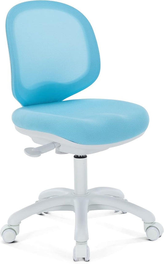 Kids Desk Chair, Boy's Girl's Child Children Study Office Computer Chair, Ergonomic Design, Adjustable Height and Seat Depth (Sky Blue)