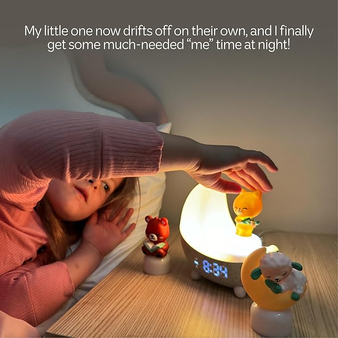 Move2Play, Dozi Sound Machine | 3Hrs+ of Content | Night Light | Toddler & Kids Alarm Clock | Soother | Ok to Wake | White Noise & Lullaby Music | Birthday Gift for 2, 3, 4, 5+ Year Old Boys & Girls