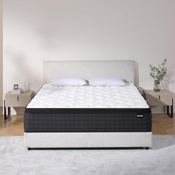 Full Size Mattress, 12 Inch Hybrid Memory Foam Full Mattress in a Box, Pressure Relief, Medium Firm, CertiPUR-US