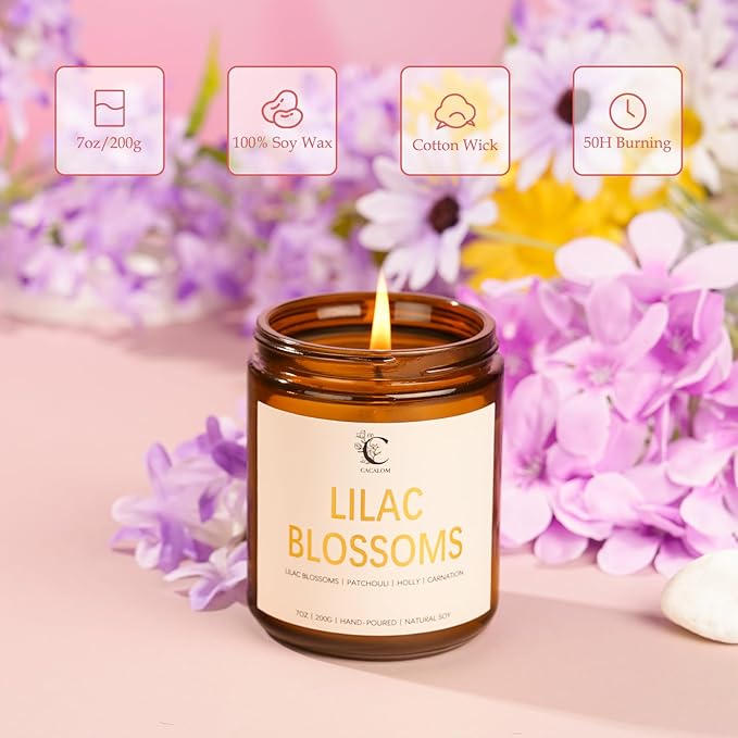 Scented Candles Gift Set, 4 Pack Birthday Candles for Home Scented, Aromatherapy Candles Set for Women Halloween Chirstmas Long Lasting Soy Wax Candles Non Toxic for Her, Rose/Lemon/Gardenia/Noir Oud