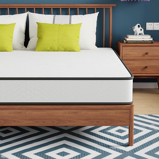 PayLessHere 8 Inch Mattress Medium Firm Spring Mattress Cool Sleep Pressure Relief King Size Mattress in a Box Fiberglass Free CertiPUR-US Certified Breathable Foams Mattress