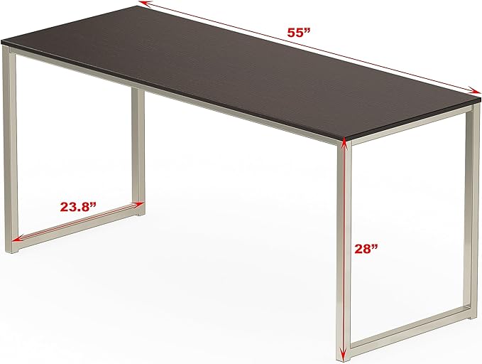 SHW Mission 55-Inch Home Office Computer Desk, Espresso