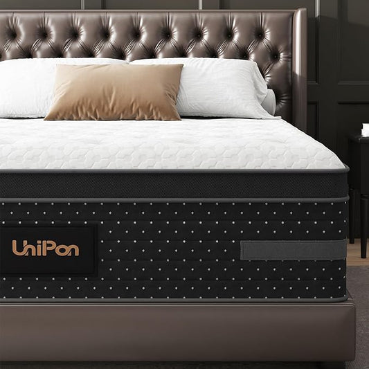 Twin Mattress 10 Inch Firm Hybrid – Pressure Relief Cooling Gel Mattresses with Balanced Support Deep Sleep Fiberglass Free, 365 Night Trial