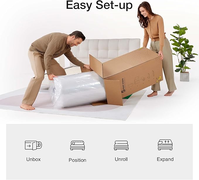 Novilla King Size Mattress 14 Inch, Hybrid Mattress King Size with Individual Pocket Springs for Motion Isolation & Pressure Relief, Bed Mattresses 14 Inch with Comfy Support, Certipur-Us Certified