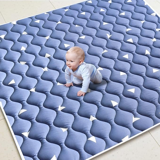 Lilyvibebearhappy Baby Play Mat 71" X 59", Premium Thicken Foam One-Piece Crawling Mat, Extra Large Non-Slip Cushioned Activity Playmats for Babies, Toddlers, Infants, Play & Tummy Time