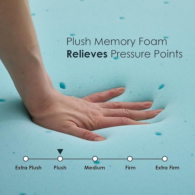 FDW 5 inch Full Mattress Gel Memory Foam Mattress for Cool Sleep + 3 Inch Gel Memory Foam Topper Set,CertiPUR-US Certified (Full)