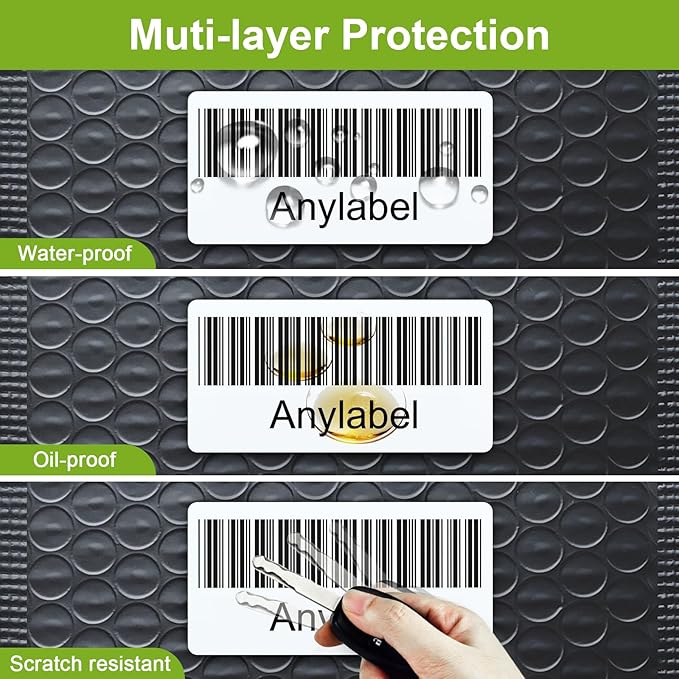 2" x 1" Direct Thermal Label, Paper for Barcodes Postage Address Perforated & Compatible with Rollo, Zebra, Munbyn, Nelko Printers(12 Rolls, 1300 Labels/Roll)