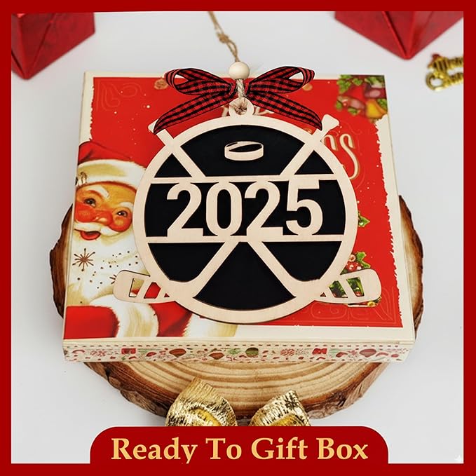 Ice Hockey Ornaments for Christmas Tree - Hockey Christmas Ornament, Hockey Decor for Sports Players - Holiday Ornaments Tree Decoration - Winter Sports Gifts Fans and Athletes