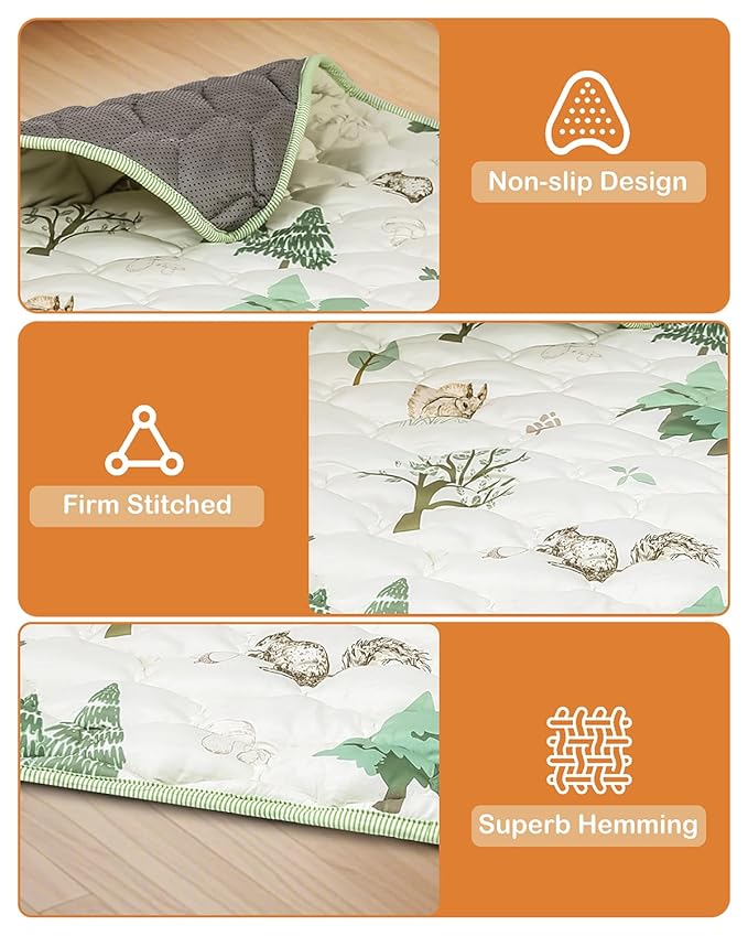 Baby Play Mats for Floor, 50x50 Playpen Mat, Premium Thicken Cushioning Foam Playmats for Babies, Toddlers and Infants, Non-Slip Foldable & Machine Washable