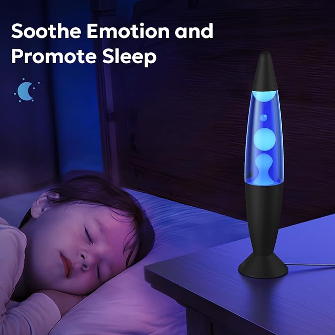 Black Liquid Motion Lamp 17 Colors Changing Lamp LED Night Light for Adults & Kids 13.5 Inch Pink Blue Red Green Purple Small Relax Mood Nightlight Table Lamp for Kids Room,Bedroom,Office Home Decor