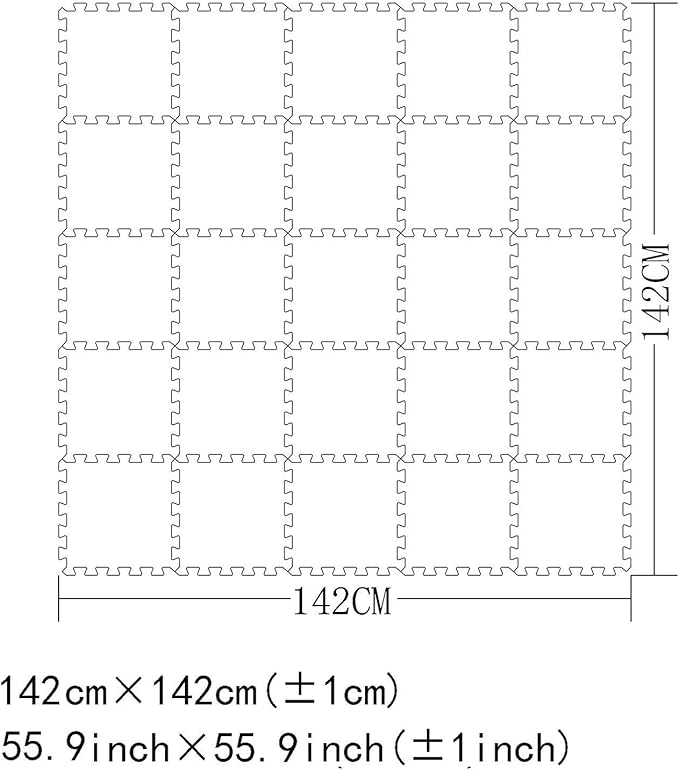 MQIAOHAM® 25 Pieces Puzzle Play Mats, Soft Baby Play Mat, Kids Interlocking Foam Floor Tiles, Toddlers Carpet Playmats G301025-111