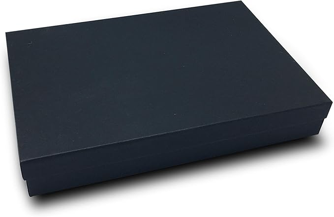 TheDisplayGuys - 25-Pack #53 Cotton Filled Cardboard Paper Jewelry Boxes Gift Case - Matte Black (5.4" x 3.9" x 1.0") - for Shipping or Storage
