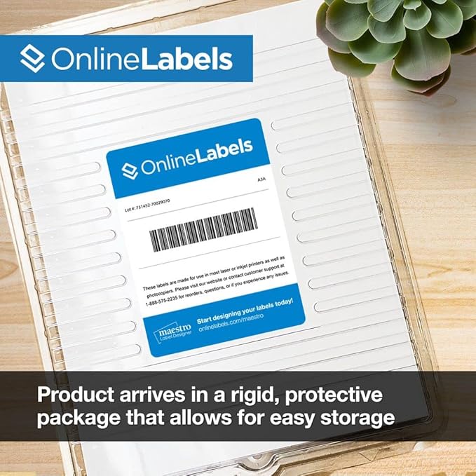 8.5 x 5.5 Half-Sheet Shipping Labels - Permanent, White Matte - for FBA, FedEx, UPS - Pack of 2,000 Labels, 1,000 Sheets - Inkjet/Laser Printers - Online Labels