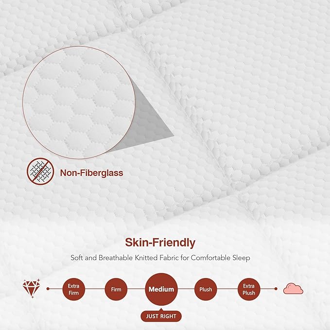 Queen Mattress 14 Inch - Hybrid Queen Size Mattresses with Gel Memory Foam- Deep Sleep Bed in a Box Pain Relief - Fiberglass Free&Medium Firm Feel