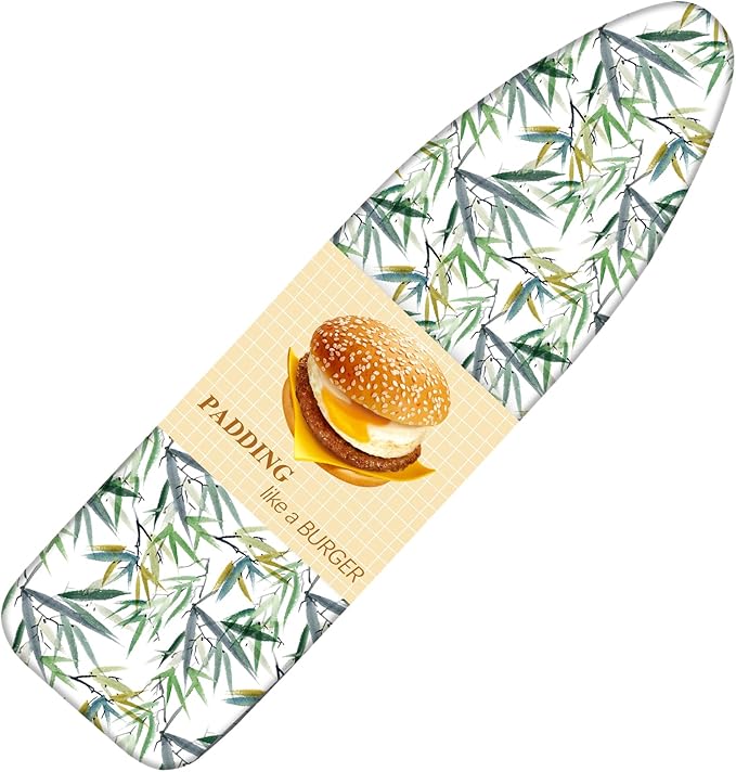 BNDX Ironing Board Cover and Pad - Extra Thick and Durable Padding, Full Size-Heat and Stain - Resistant, Drawstring Tightening - Easy Installation to 15x54