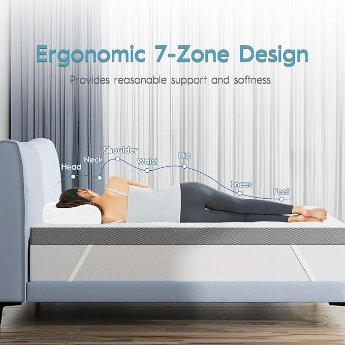 3 Inch Cooling Mattress Topper Twin XL, Ice Silk with Gel-Infused 40D Memory Foam Bed Topper Pad with Removable Soft Cover, Pressure Relief & Non-Slip (White, Twin XL)