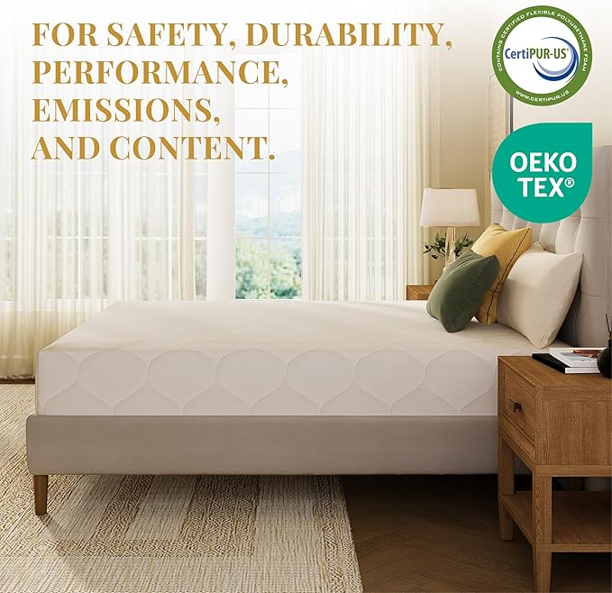 CH CHARME HOUSE 6 Inch Full Size Memory Foam Mattress in a Box for Kids, Relieve Pressure with Medium Firm Support, Fiberglass Free, CertiPUR-US Certified