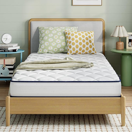 Novilla 8 inch Full Size Mattress, Foam and Spring Hybrid Full Mattress with Adaptive Foam for Pressure Relieving & Breathable Comfort, CertiPUR-US Certified-Ideal for Youth & Guest Rooms