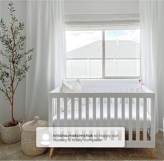 Delta Children Essex 4-in-1 Convertible Baby Crib, Grey with Natural Legs