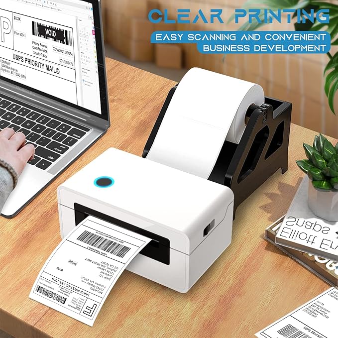 MFLABEL® 4x6 Direct Thermal Shipping Labels - 40 Rolls of 250 Labels, Compatible with Zebra ZP450 ZP500 ZP505 ZP2844, Thermal Printer Labels for USPS, UPS, FedEx, Amazon, Ebay, Shopify