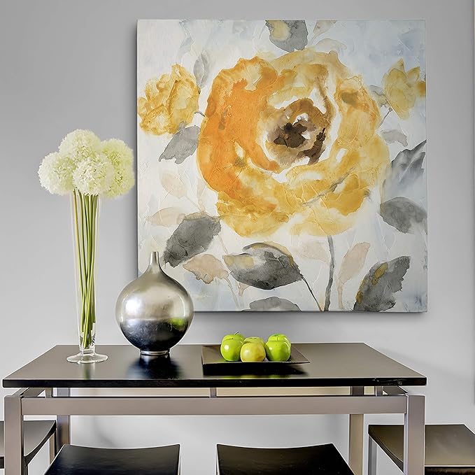 Wexford Home Honey Rose II-Canvas Prints Wrapped Gallery Wall Art | Stretched and Framed Ready to Hang 24X24 Multicolor