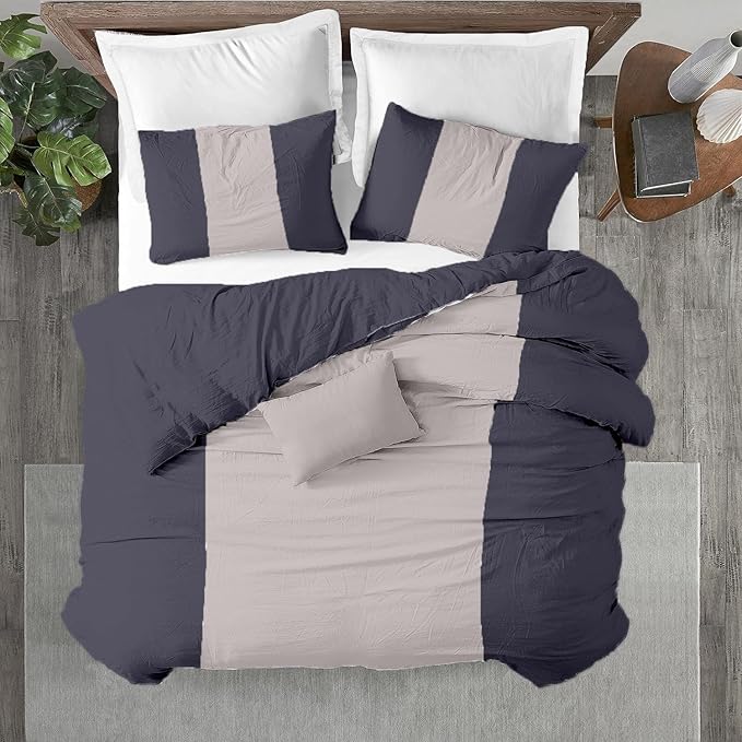 Kotton Culture 1 Pc King Size Duvet Cover Only -100% Egyptian Cotton Sateen 600 Thread Count Ultra Soft Premium Durable Comforter Cover Zipper Closure & Corner Ties (Dashing Grey, King 102"x94")