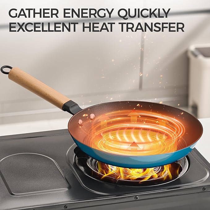 YUTANN Nonstick Frying Pan 12 inch, Ceramic Cast Iron Skillet, Lightweight Pre-seasoned Cast Iron Pan with Detachable Handle, Dishwasher & Oven Safe, Free of PFAS and PFOA