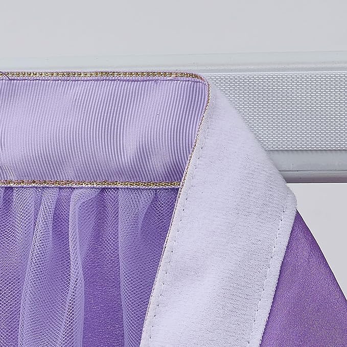 Suppromo Purple Tulle Table Skirt Tutu Table Cloth for Rectangle Tables or Round Tables for Baby Shower Girl Mermaid Birthday Party Wedding Cake Dessert Home Decoration(L14(ft) H 30in, Purple)