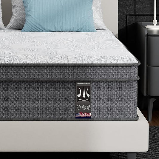 California King Mattress 14 Inch,Memory Foam Mattress with Pocket Spring, Soft & Comfortable Medium Plush, Motion Isolation, CertiPUR-US Certified (84"*72"*14")