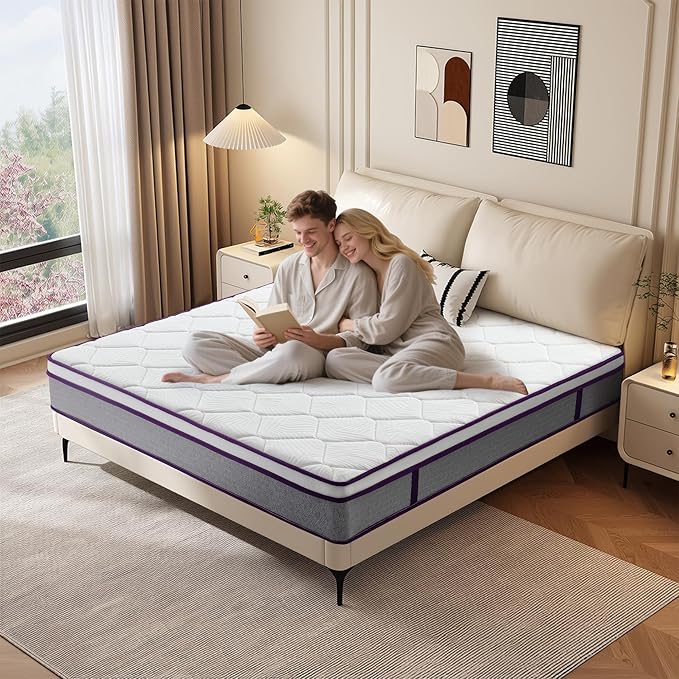 Full Mattress, 12 Inch Medium Firm Hybrid Mattresses with Gel Memory Foam and Pocket Springs, Pressure Relief & Firm Support, Full Bed Mattresses in a Box, Motion Isolation, Edge Support