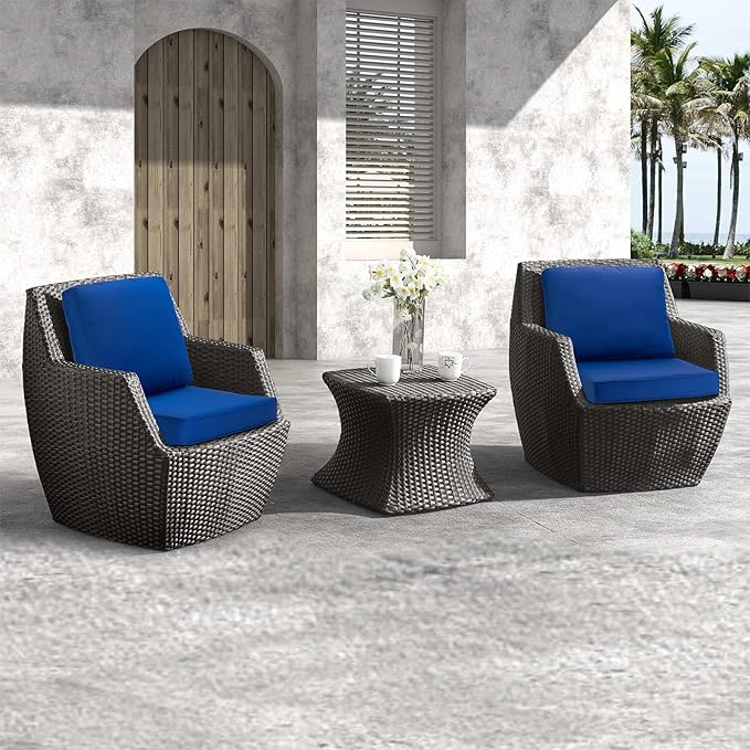 JMGBird Outdoor Chair Cushion Tufted Pillow, Deep Seat Outdoor Cushion Set 19"x19" Seat Cushions for Outdoor Furniture