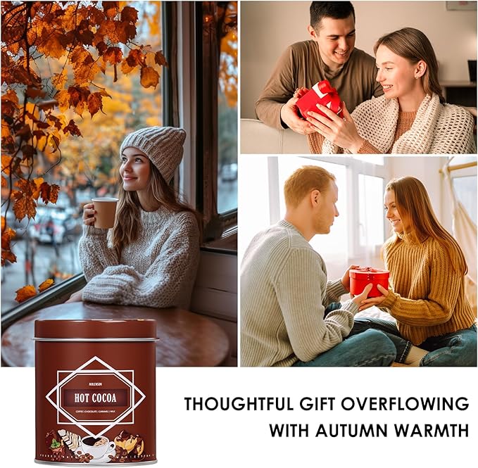 Fall Scented Candle – Hot Cocoa Soy Candle 9oz, 50 Hour Burn, Non-Toxic Autumn Decor, Holiday Gift for Women & Men
