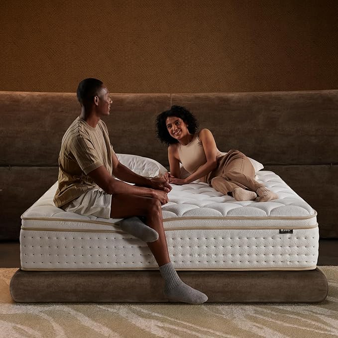 Queen Mattress 12 Inch Mattresses Queen Size in a Box,Superior Hybrid Mattress with Memory Foam for Extra Lumbar Support,100 Night Trial,Maximum Support,Zoned Spring, Medium Firm (12 Inch, Queen)