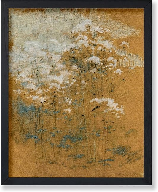 Poster Master Vintage Wild Flowers Poster - Retro Tonal Botanical Painting Print - Abstract Art - Floral Art - Farmhouse Art - Aesthetic Flower Shop or Living Room Wall Decor, 24x32 Unframed Wall Art
