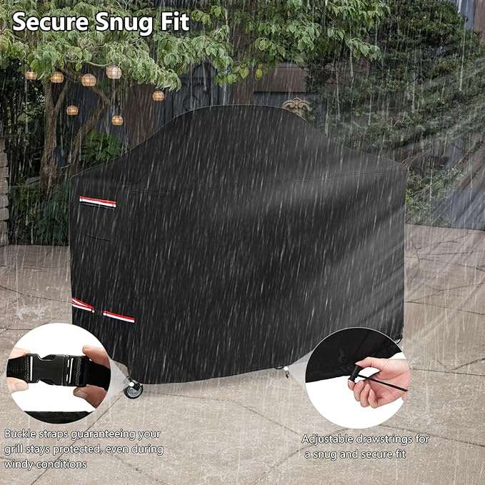 64 Inch Large Green Egg Big Grill Table Cover, Kamado Ceramic BBQ Grill Cover, Waterproof Heavy Duty Outdoor Grill Cover, BBQ Cover, Grill Cart Cover