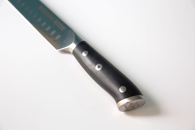 KANKA 12 inch Slicing Carving Knife - Ultra Sharp 1.4116 German Stainless Steel. Premium G10 Hamdle. Gift Box Included