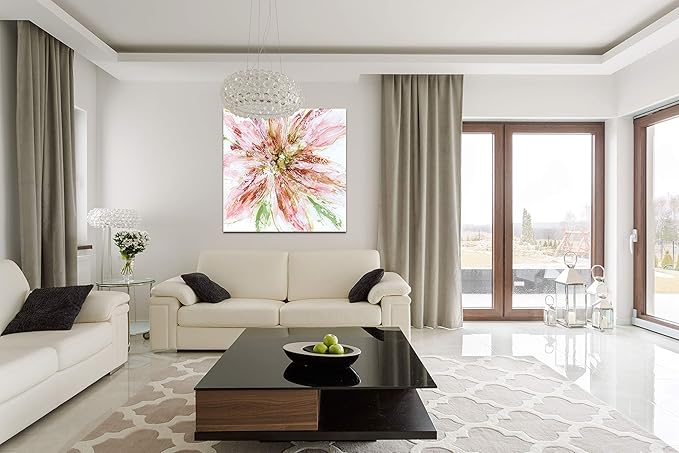 Wexford Home Floral Strokes Gallery Wrapped Canvas Wall Art, 16x16 (18646-16x16)