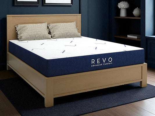 REVO SLEEP Gel Memory Foam Mattress, 8-Inch Queen – Cooling, Supportive Gel Foam Mattress for Pressure Relief and Breathable Comfort – Compact Profile, Big Comfort