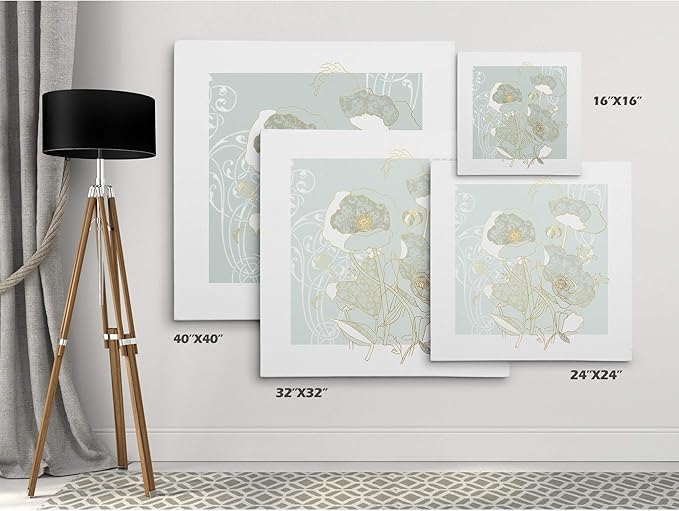 Wexford Home Filigree Floral Gallery Wrapped Canvas Wall Art, 24x24 (HAC17-18247-2424)
