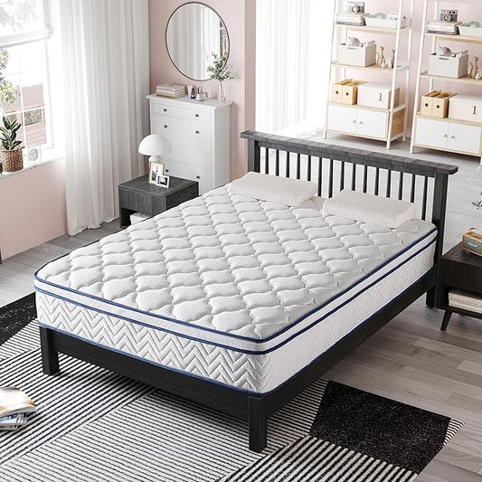 12 Inch King Hybrid Mattress in a Box - Individually Wrapped Coils & Gel Memory Foam for Back Support, Pressure Relief & Motion Isolation, CertiPUR-US Certified, Fiberglass-Free (76x80 Inches)