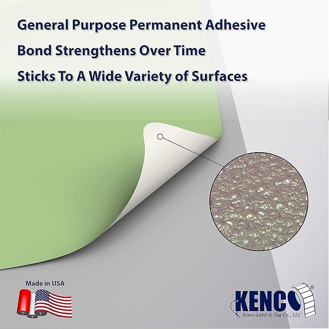 4" X 6" Direct Thermal Perforated Stickers Labels for Shipping Labels, Inventory, and Color Coding - Compatible with Zebra, Rollo, Godex and More (Green, 1 Roll)
