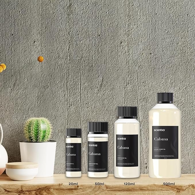 Hotel Diffuser Oil Inspired by The Ritz Carlton Hotel Scent - 120 mL 4.06 fl oz - Essential Oil Blend Botanical Jasmine, Bergamot & Fresh Marine Notes for Aromatherapy Diffusers - Cabana